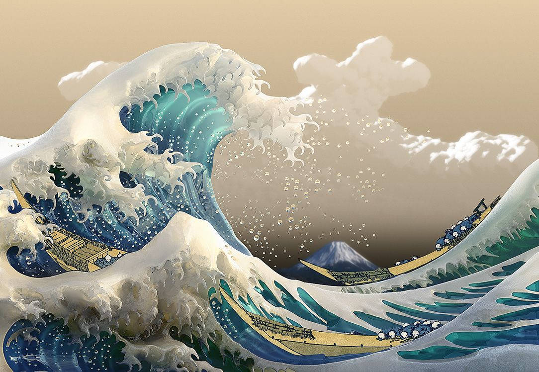 japanese wave painting