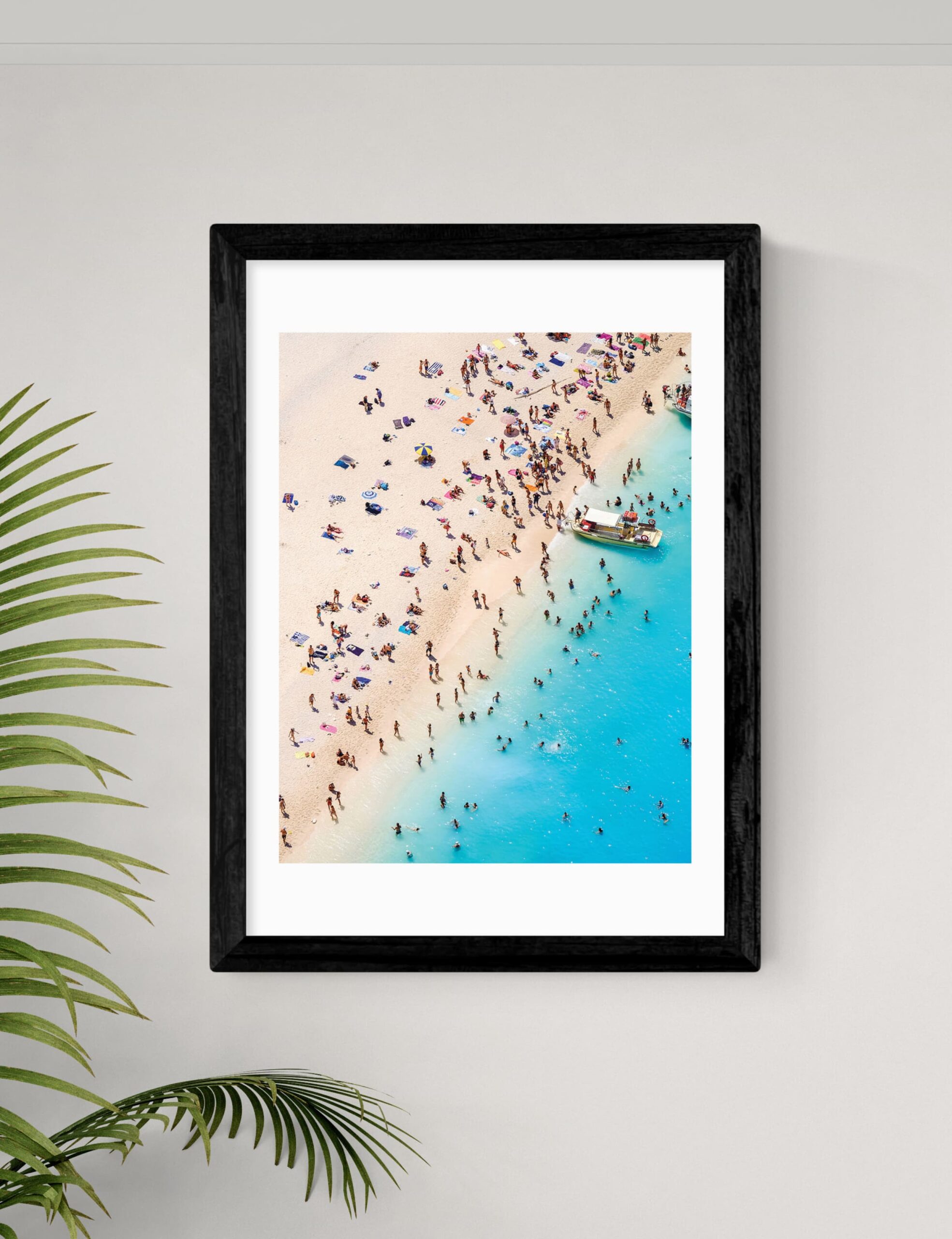 framed beach art