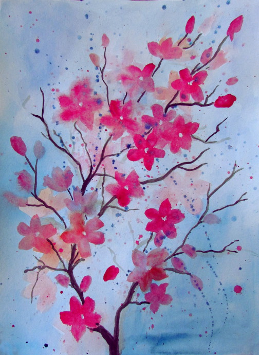 cherry blossom painting