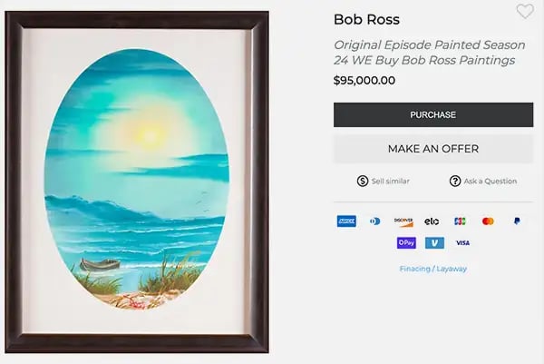 bob ross original painting for sale