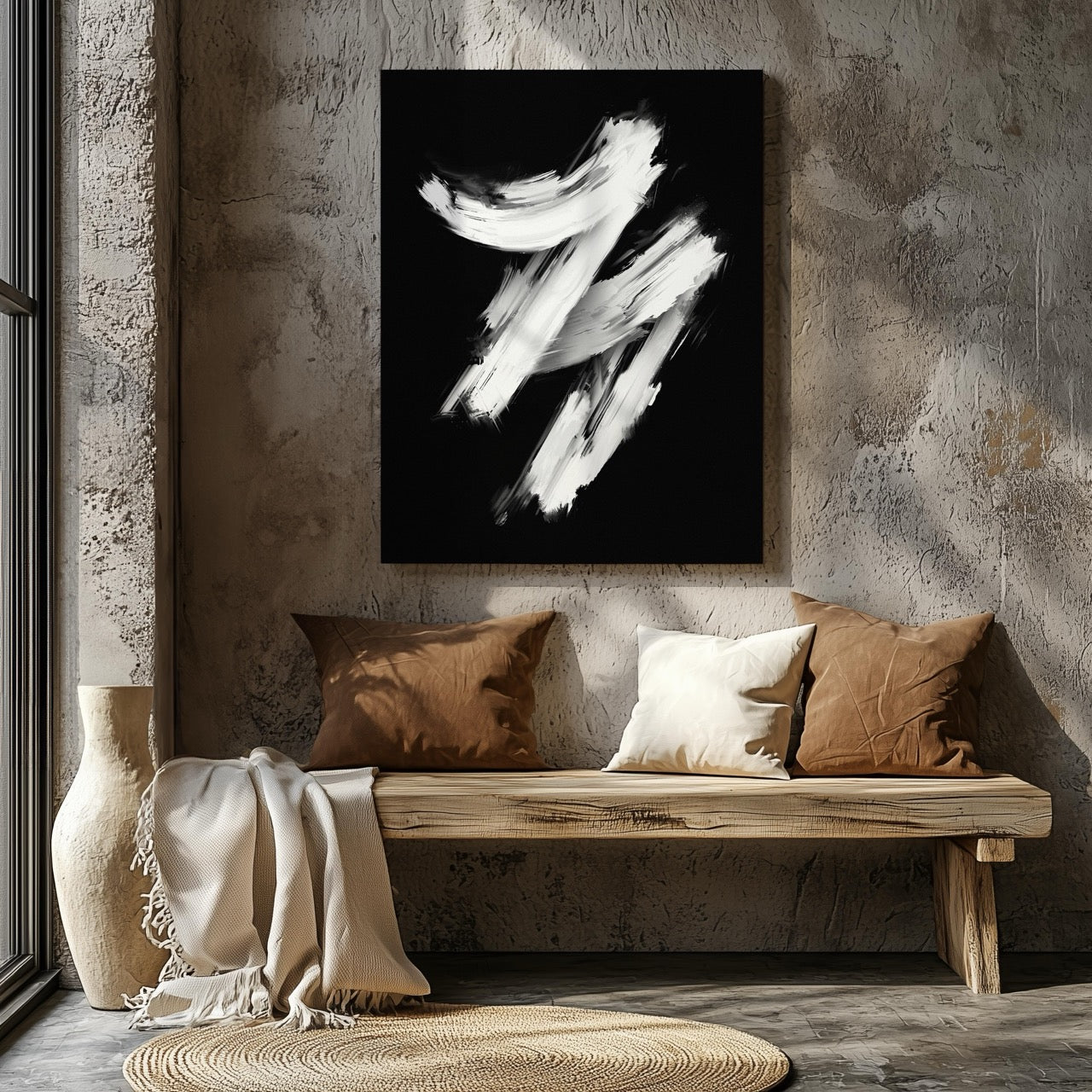 black and white framed art