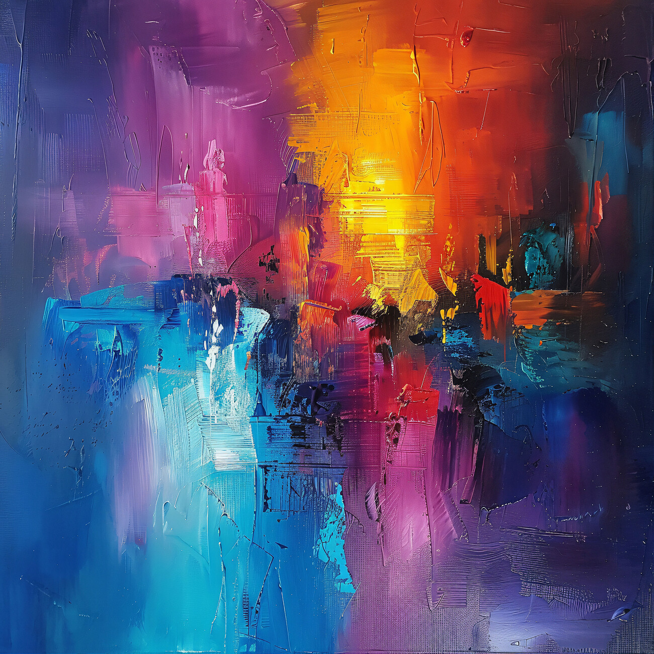abstract acrylic painting